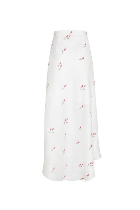 Falda Lovely Tulip High and Low Ivory
